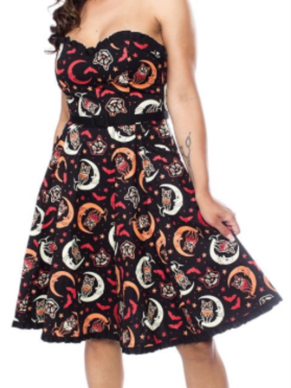XXL Sourpuss Over the Moon Sweetheart Dress